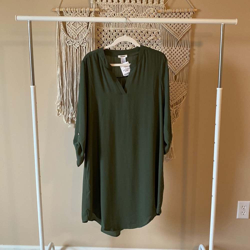 Olive Green Tunic Dress